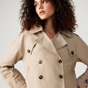 Steve Madden Sirius Khaki Cropped Trench